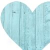 12" Turquoise Reclaimed Wood Heart Wall Decor