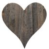 12" Weathered Gray Reclaimed Wood Heart Wall Decor