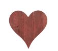 12" Rustic Red Reclaimed Wood Heart Wall Decor