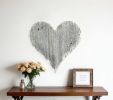 18" Whitewash Reclaimed Wood Heart Wall Decor