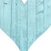 18" Turquoise Reclaimed Wood Heart Wall Decor