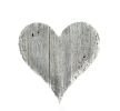 24" Whitewash Reclaimed Wood Heart Wall Decor