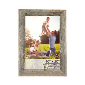 10â€ X 20â€ Rustic Farmhouse Dark Gray Wood Frame