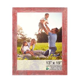 13â€ X 19â€ Rustic Farmhouse Red Wood Frame