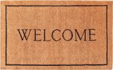 30" X 48" Natural and Black Coir Welcome Outdoor Door Mat