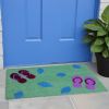 18" X 30" Green Coir Flip Flop Outdoor Door Mat