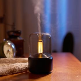 1pc Vintage Cool Mist Humidifier Usb Portable Candle Light H2o Air Humidifier Aroma Essential Oil Diffuser Air Mini Humidifier