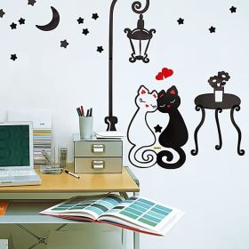 Sweet Cats - Hemu Wall Decals Stickers Appliques Home Decor 12.6 BY 23.6 Inches