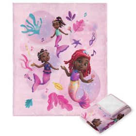 Disney Ariel Pink Mermaids Silk Touch Throw Blanket 50X60 Inches