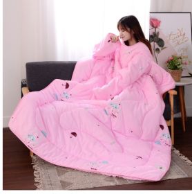 Winter Lazy Quilt with Sleeves (Option: Pink umbrella)