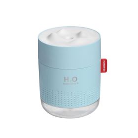 Snow Mountain Humidifier Mini Portable 500m Cool Mist Desktop Personal Air Ultrasonic Diffuser With Romantic Night Lamp (Color: Light Blue)