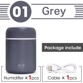 Scent Diffuser; Portable Small Cool Mist Humidifiers 300ML - USB Desktop Humidifier For Plants; Office; Car; Baby Room With Auto Shut Off & Night Ligh (Color: Navy Blue [built-in Standard Cotton Swab])