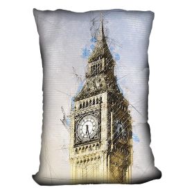 Big Ben Painting Cushion (Print: Single Sided, size: 19" x 13" / 48cm x 33cm)