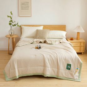 Antibacterial Raw Cotton Washable Summer Cool Quilt (Option: Advanced Coffee-220x240cm)